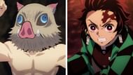 Inosuke and Tanjiro as seen in Demon Slayer (Image Via Ufotable)